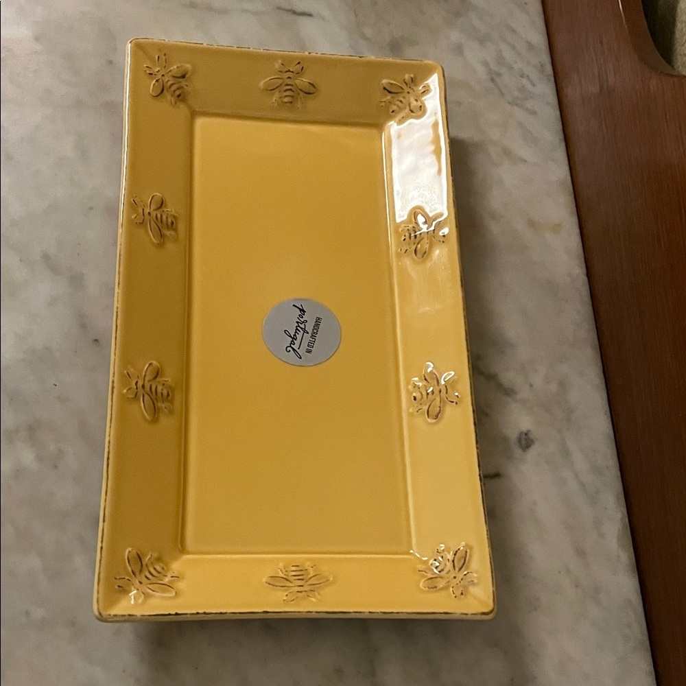 Yellow Rectangular Serveware Tray - Picture 3 of 8